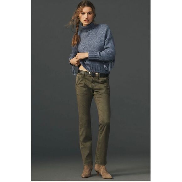 NEW Anthropologie Pilcro Jefferson Pocket Zip Front Cargo Utility Pants Size 34 - Picture 1 of 8